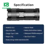 چراغ قوه اسمایلینگ شارک مدل SD-1012