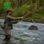 چوب سه تکه تو پر کروکدیل 240CM نارنجی