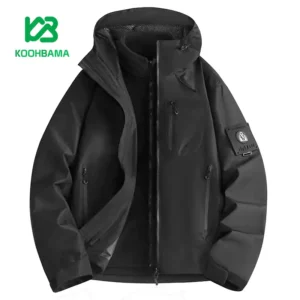 کاپشن دوپوش unisex اسنوهاک کد 25868 مشکی